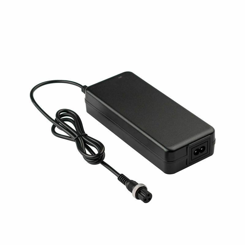54.6V 2.0A electric scooter charger and 48v lithium battery charger for 48v nominal lithium battery with m16 / gx16 3-prong connector